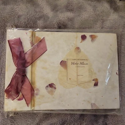 Handmade Photo Album Recycled Wood Free Cotton Pulp 20 Blank Leaves - India - Image 1 of 4
