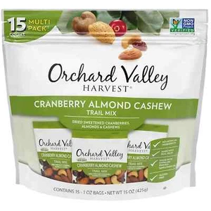 Orchard Valley Harvest Cranberry Almond Cashew Trail Mix, 1 Ounce Bags (Pack of - Picture 1 of 2