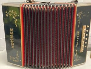 Vintage Hohner Tri-Tone Accordion - Fully Working with Original Straps #438