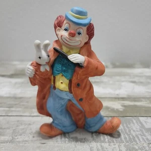 Vintage Enesco Clown Magician Figurine Ceramic Hand Painted Colorful - 1986 - Picture 1 of 11
