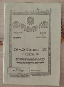 Libretto Casse di risparmio postali 1966 Ufficio di Sforzacosta Macerata - Foto 1 di 4