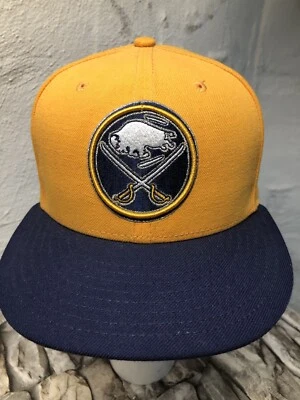 Gorra gorra ajustada vintage New Era 59Fifty BUFFALO SABRES hockey dorada para hombre talla 7 1/4 Foto 1 de 4