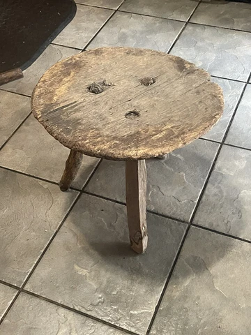 Late 1800’s-1900’s Vintage Wooden Milking Stool For Sale! Cover