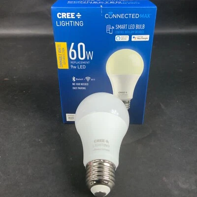 CREE LIGHTING CONNECTED MAX 60WA19 DIMMABLE WHITE SMART LED BULB - NEW ($14 OBO) - Image 1 of 4