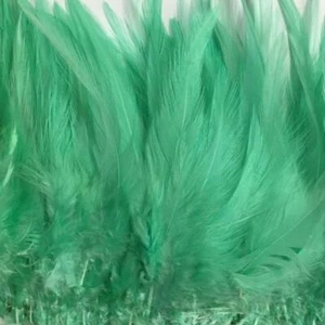 Hackle Saddle Rooster Feather Strung per 10cm - Spearmint - Foto 1 di 1