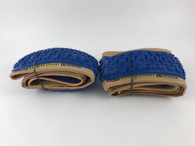 Panaracer BLUE 'Knarler Knobby' Tyre Pair 20" x 1.75 - Old School BMX  - Image 1 of 4