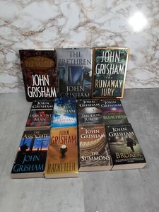John Grisham Book Lot of 11 PB/HBs  Thriller/Crime Summons, Broker, Bleachers - Bild 1 von 16