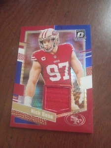 Nick Bosa Patch Prizm Optic Threads Blue Hyper 49ers #DT-MB - Picture 1 of 4