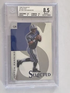 1998 Peyton Manning ROOKIE Pinnacle Selected #1 BGS 8.5 Very Few Exist! - Picture 1 of 3