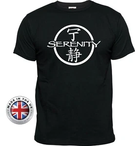 FireFly Serenity logo black T Shirt. Unisex or Women's Fitted Tee Printed Cotton - Picture 1 of 9