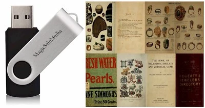 Jewelry Gold Silver Diamonds Precious Gem Stones - 197 Old Rare Books on USB - image 1 of 4