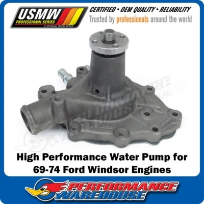 Water Pump suits Ford Windsor 289 302 351W R/H Inlet, High Performance, US1028H - Image 1 of 4