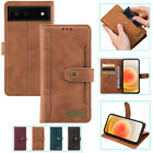 Leather Notebook Style Card Case Magnetic Flip Phone Case For Google Pixel 6