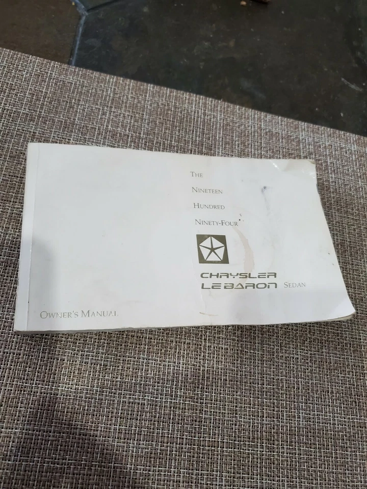 Chrysler Lebaron 94 1994 sedán manual del propietario guía con envío gratuito  Foto 1 de 1