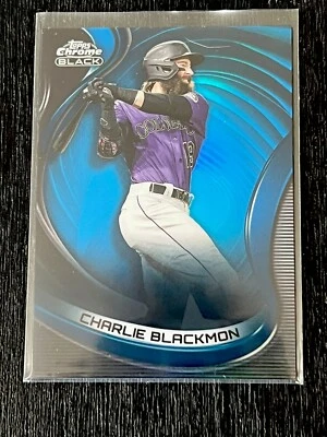 2022 Topps Chrome Blue Refractor Baseball #26 Charlie Blackmon 66/75 MLB HOF - Image 1 of 3