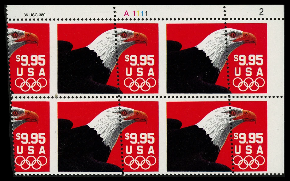 USA Scott# 2541, cambio de perforaciones verticales en bloque de placa de 4, como nuevo NH (56641) Foto 1 de 1