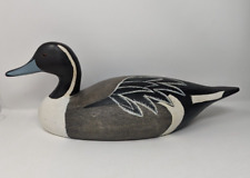 Wildfowler Stamped Signed Pintail Drake Duck Decoy Glass Eyes from Estate