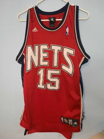 Vintage Adidas Authentic New Jersey Nets Vince Carter Basketball Jersey Sewn S Cover