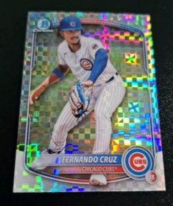 Bowman Chrome X-fractor SP 2025 #BP-110 Fernando Cruz Chicago Cubs - Imagen 1 de 2