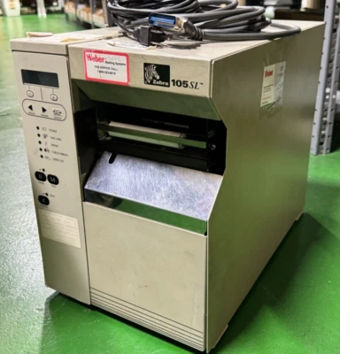 Zebra 105SL Thermal Barcode Label Printer with Parallel, Cables Included - Image 1 of 4