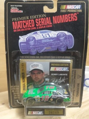 Racing Champions NASCAR 1/64 diecast #18 Interestatal Bobby Labonte número coincidente Foto 1 de 4