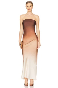 Revolve ROCOCO SAND Strapless Maxi Dress beige brown ombre size XS NWT $298 msrp - Picture 1 of 7