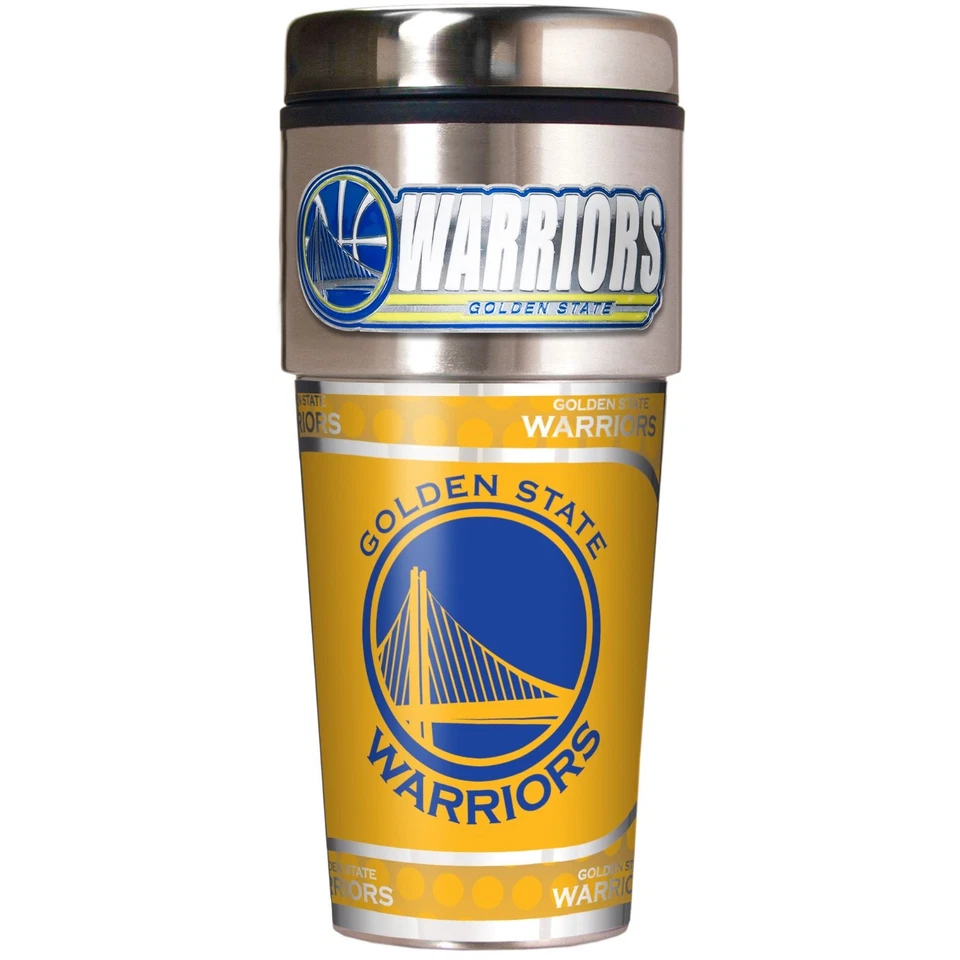КОФЕЙНАЯ ДОРОЖНАЯ КРУЖКА GOLD STATE WARS 16 УНЦИЙ ИЗ НЕРЖАВЕЮЩЕЙ СТАЛИ С МЕТАЛЛИЧЕСКОЙ ЭМБЛЕМОЙ - Изображение 1 из 1