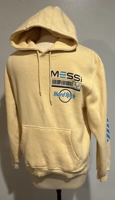 Hard Rock X Lionel Messi Pullover Hoodie Greatness M Medium Yellow ⚽️ - Image 1 of 4