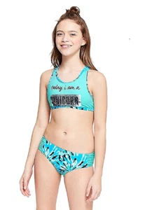 Justice for Girls Meerjungfrau Einhorn Flip Pailletten Bikini Badeanzug UPick Größe - Bild 1 von 5