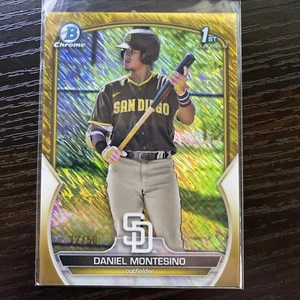 2023 Bowman Daniel Montesino Chrome 1st BCP-114 Gold Shimmer /50 Padres - Picture 1 of 2