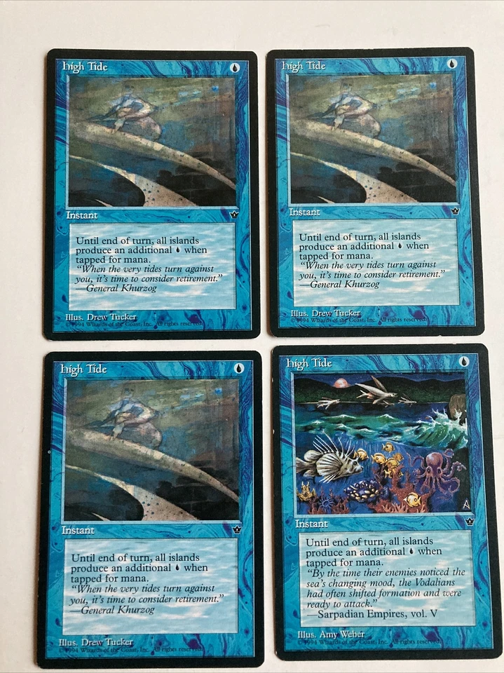 High Tide 4x Fallen Empires MTG x4 LP/MP (Coral) - Image 1 of 1
