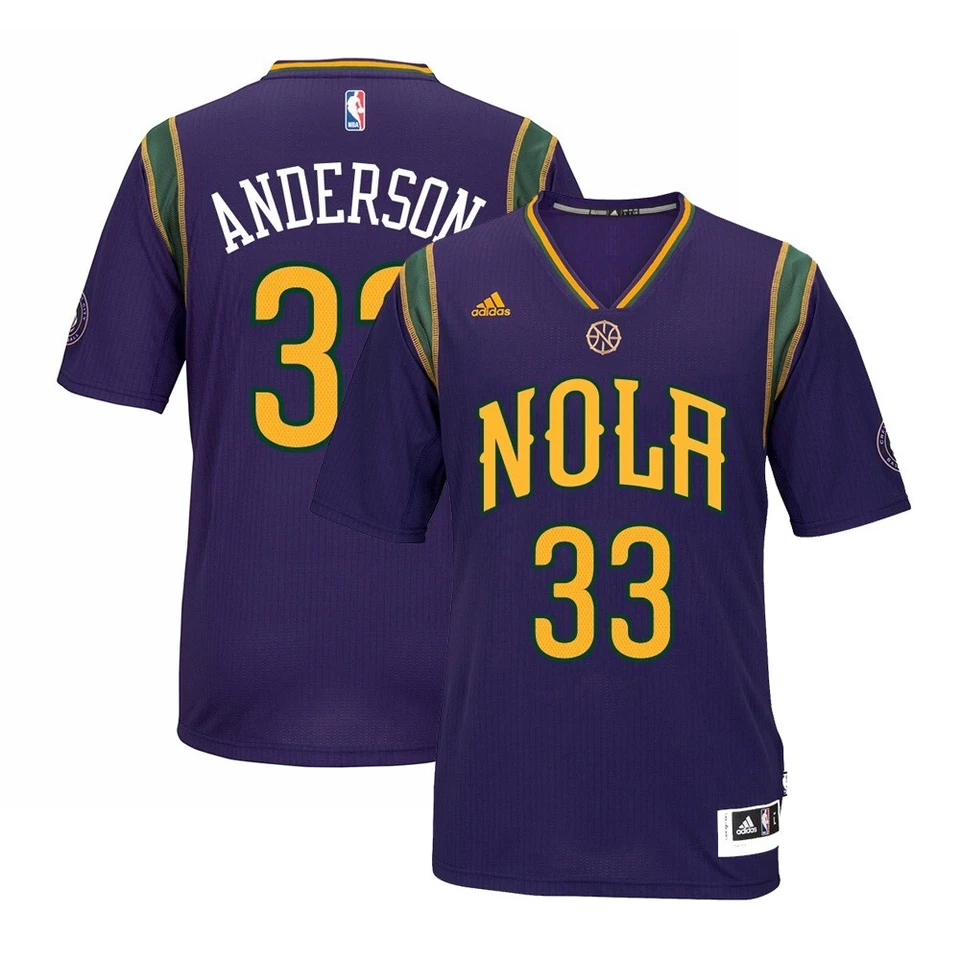 Camiseta deportiva para hombre Ryan Anderson New Orleans Pelicans Adidas Purple Pride Swingman Foto 1 de 4