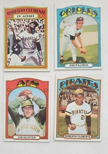 1972 Topps Baseball 7,8,9 -  Quality Set Break  Clemente Palmer Hunter