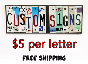 Letreros de matrícula personalizados - nombre personalizado, rústico, industrial - Imagen 1 de 9