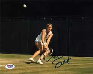 CHRIS EVERT SIGNED AUTOGRAPHED 8x10 PHOTO WIMBLEDON US OPEN CHAMP RARE PSA/DNA - Picture 1 of 2