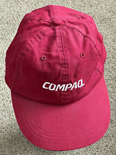 COMPAQ Computers Cap Hat Red Strap Back with Buckle Vintage - Compaq Storage