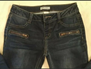 Mudd Girls Skinny Jeans Zipper Pockets NWOT Dark Wash 12 - Picture 1 of 4