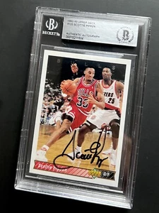 1992-93 Upper Deck Scottie Pippen SIGNED Chicago Bulls BAS AUTO BGS JSA COA SP - Picture 1 of 2