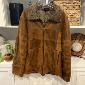 Skin deep New Zealand vintage leather coat Lambskin large patchwork Y2K Men's - Picture 1 of 12