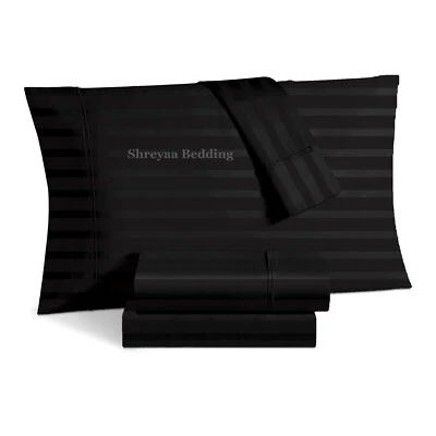 Awesome Egyptian Cotton 1000TC Soft Pillowcase Set Multi Colors Queen/King Size - Image 1 of 4