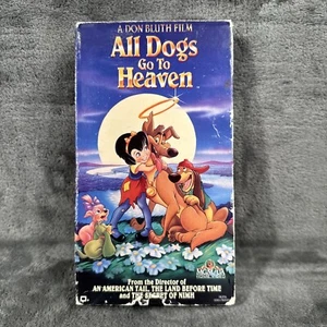 All Dogs Go To Heaven Vintage 1989 VHS Don Bluth Kids Movie - Picture 1 of 8