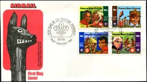 1982 Papua New Guinea Scouts Set Of 4 Unaddressed First Day Cover, GC - Bild 1 von 1