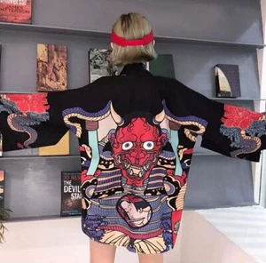 Akaoni Japanese Happi Kimono Hanten - Picture 1 of 5