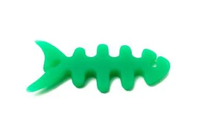 SYSTEM-S Cable Manager Wrap Cable Reel Fish Shape Silicone Rewinder - Afbeelding 1 van 4