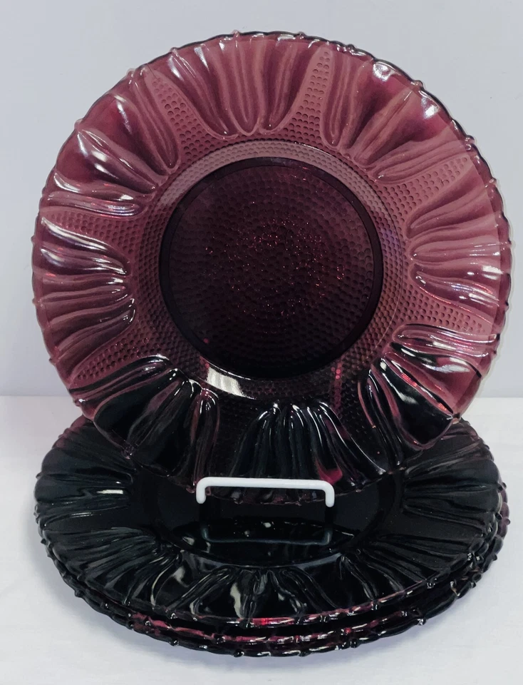 4 Dell TULIP AMETHYST 10" DINNER PLATES - Image 1 of 1
