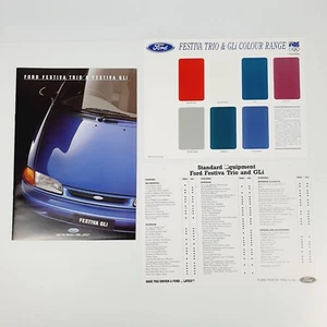 FORD FESTIVA Trio & GLi Brochure Colour Chart & Spec Sheet 1996 Small Car - Picture 1 of 7