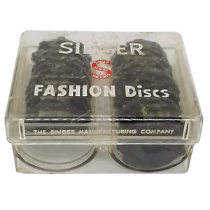 Vintage Box Set 24 SINGER Fashion Discs Flat Cams Decorative - Made in USA