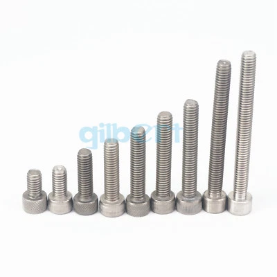 SOREKARAIN 10pcs M6x 10mm-120mm Length GR2 Titanium Hex Socket Head Cap Screw Bolts DIN 912