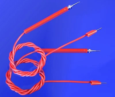 2 (dos) cables de prueba Pomona / Fluke punta estrecha roja, parte # 3860-48-2 y 4848-48-2 Foto 1 de 4