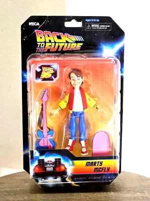 NECA Back to the Future action figure Marty Mcfly, hoverboard, base, & guitar - Image 1 of 3